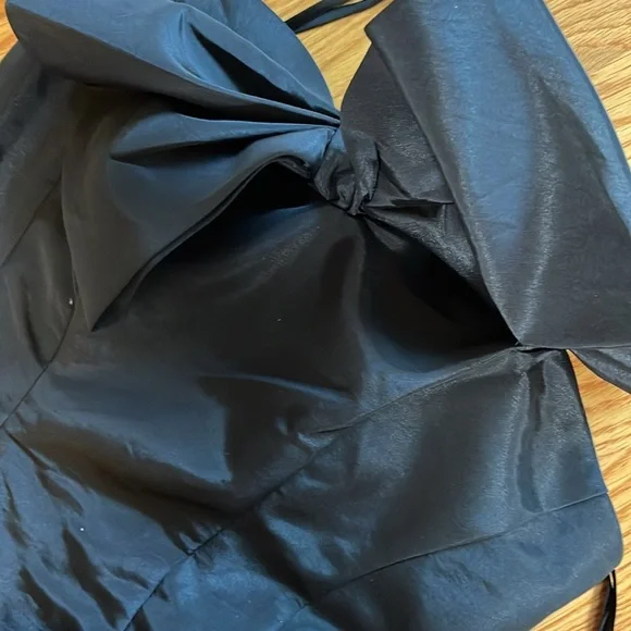 Mac Duggal Black Strapless Bow Fit and Flare Mini Dress Size 6 NWT - Picture 15 of 15